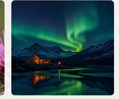 AI-generated birding landscape under northern lights