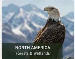 AI-generated bald eagle in a mountain landscape